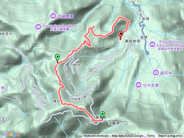 龍鳳峽溪頭九連峰