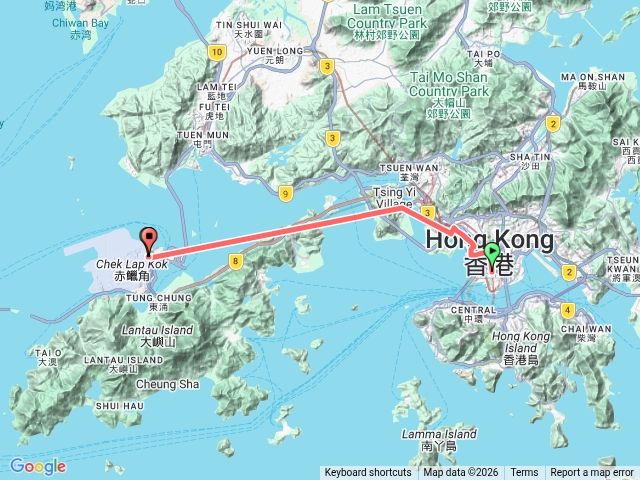 2026.03.23香港彌敦道往香港機場軌跡
