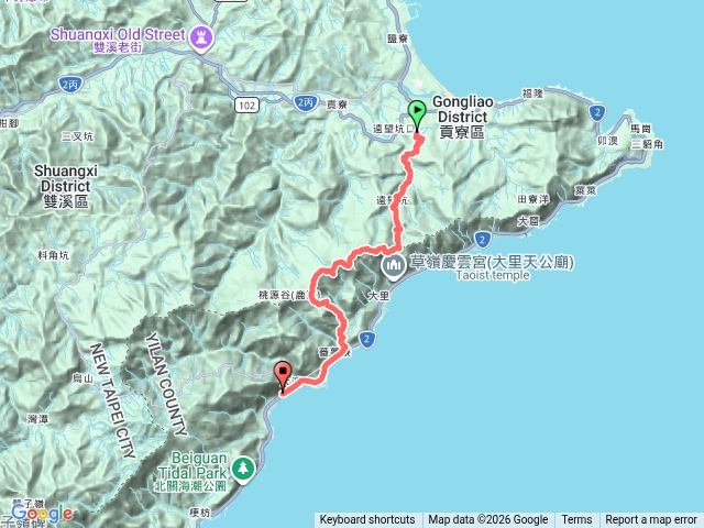 福隆火車站-草嶺古道-桃源谷-大溪火車站