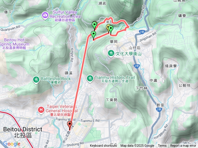 翠峰瀑布-天母古道-半嶺步道O型