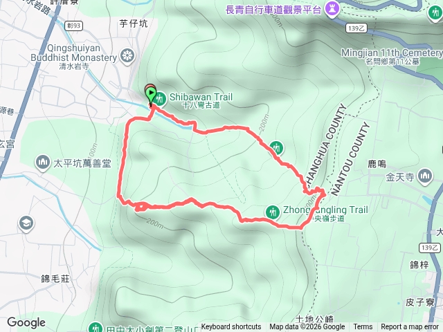 中央嶺步道18彎古道