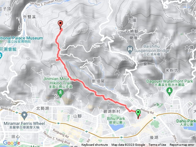 內湖路二段-新坡尾山-泰安亭-燕溪古道-中社路步道255