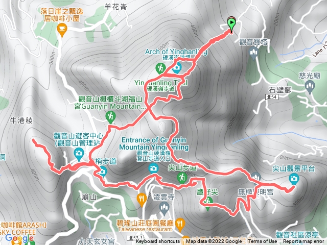 觀音山群峰，牛寮埔上