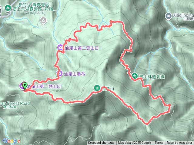 2025-12-06 油羅山 一進四出.gpx預覽圖