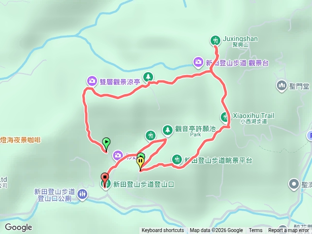 聚興山/新田登山步道O繞預覽圖