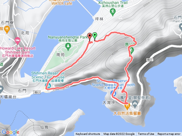 石門水庫溪州山環湖