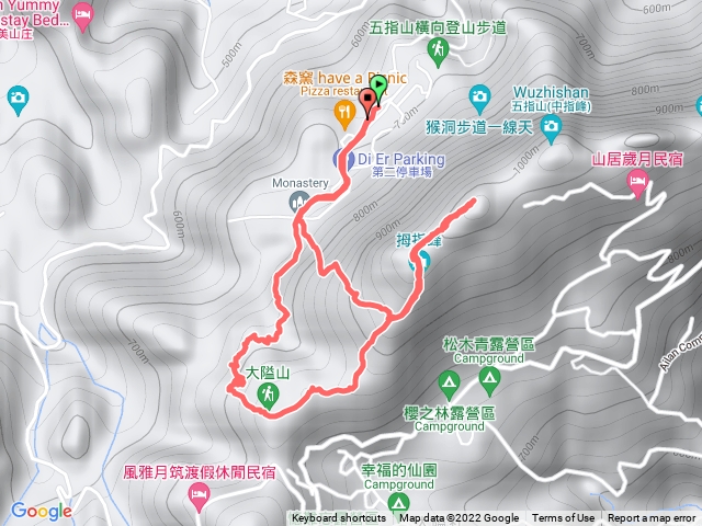 大隘山 五指山（拇+食）