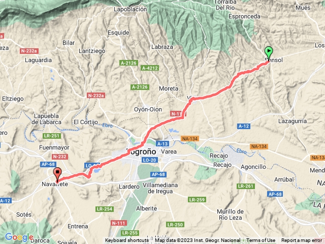 Torres del rio到 navarrete 