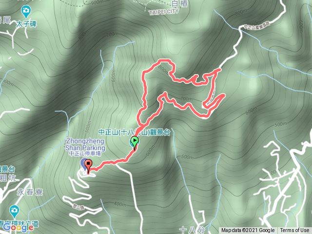 中正山/竹子湖 O 形走