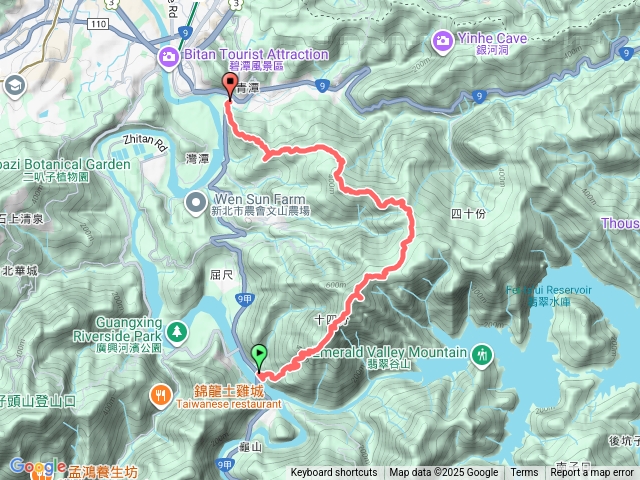 新北新店山區行程 : 民壯亭直潭山縱走青潭小油山(青潭尖)。預覽圖