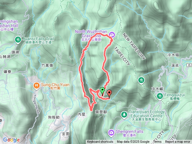 荷蘭古道+內雙溪+瑪焦古道+登峰圳步道
