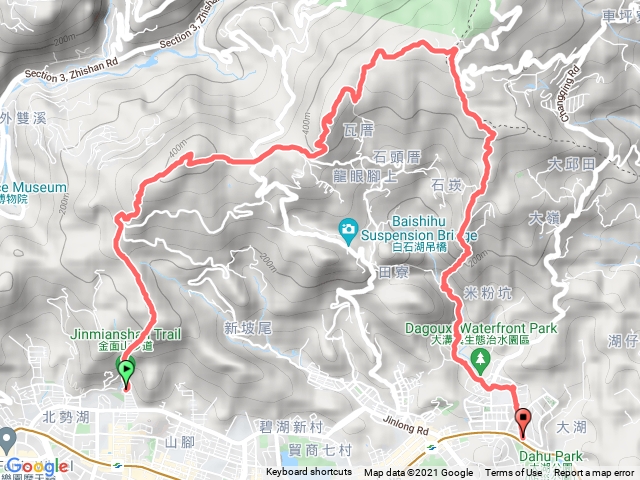 金面山、大崙頭尾山、五指山