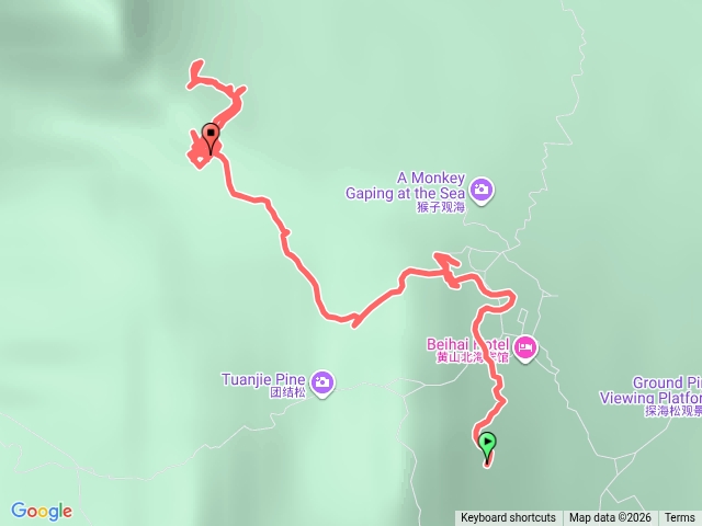 2026/03/29大陸黃山景區始信峰.猴子觀海.獅林大飯店。預覽圖