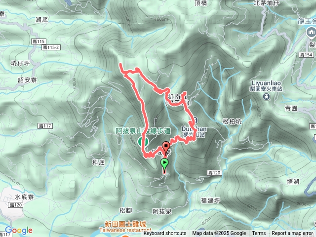 20250126獨立山、觀音石山、阿拔泉山O形