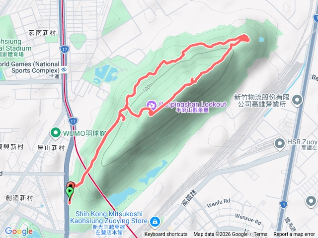 半屏山O型走預覽圖