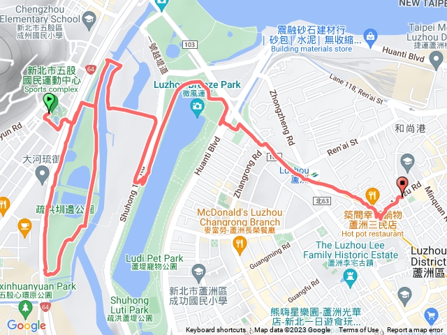 20230321 五股西雲寺公車站 運動中心 天橋 菬澤公園  微風運河 三民公園 蘆洲捷運站 仁愛國小公車站