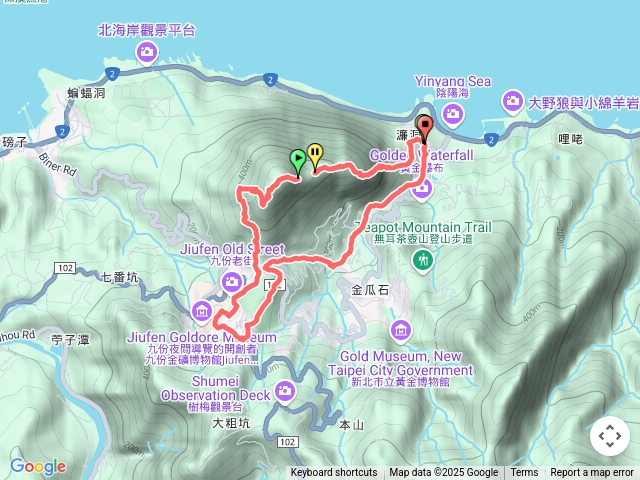 濂洞國小雷霆峰基隆山九份老街山尖路三層橋環狀