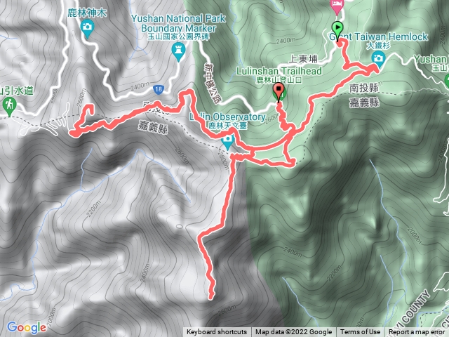 塔塔五連峰(不含麟趾山含石山)