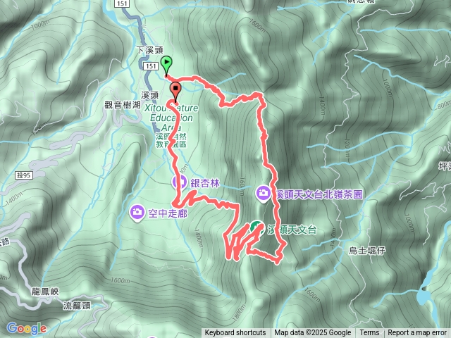 溪頭北嶺/烏土堀/小小摩/天文台/園區下
