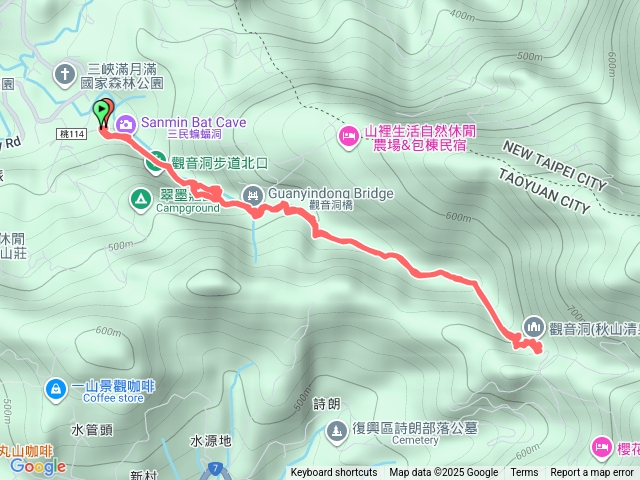 20250926三民蝙蝠洞到觀音洞步道來回預覽圖