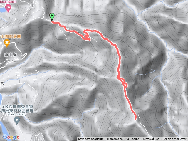 摩天嶺林道上烏石坑山、遠藤山東峰(眺望大安溪流域、馬克斷崖最美角度)