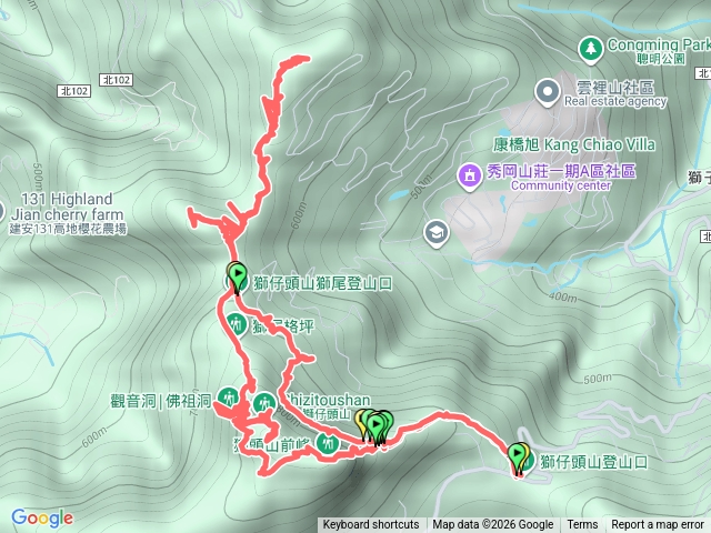 獅仔頭尾山.粽串尖山.大丘田山.O遶
