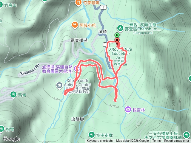 溪頭大學池步道