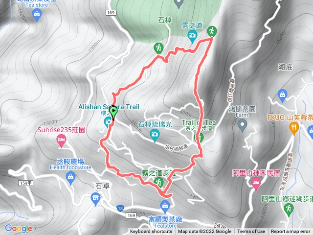 頂石槕（櫻之道、霧之道、茶之道、雲之道）