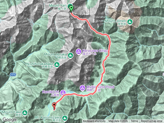 槍岳山荘-上高地