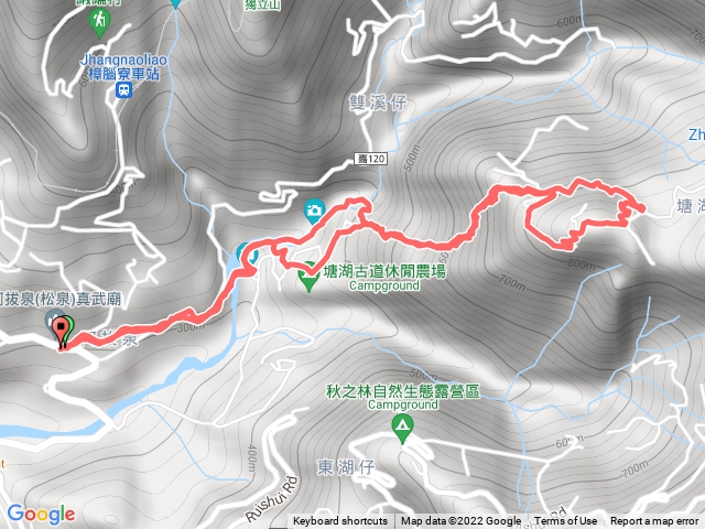 塘湖古道-塘湖山，阿拔泉真武廟起登