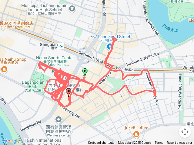 內湖737巷美食街、大港墘公園