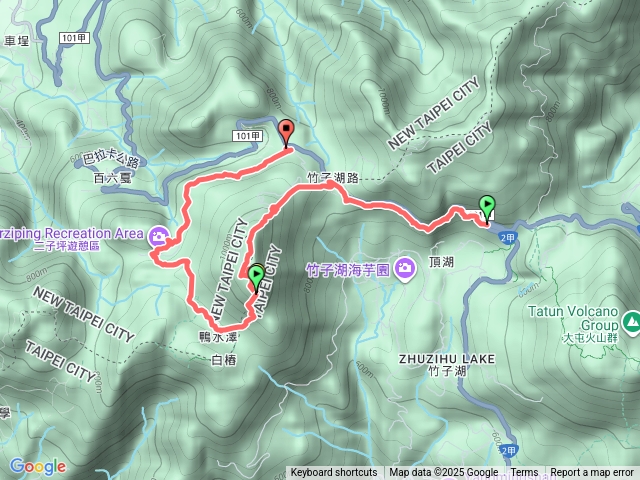 百拉卡人車分道至大屯山至二子坪