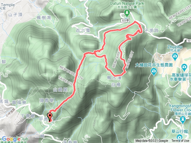清天宮、二子坪、大屯主峰O形