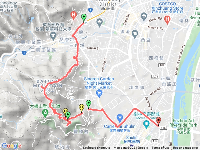 捷運迴龍站到大同山
