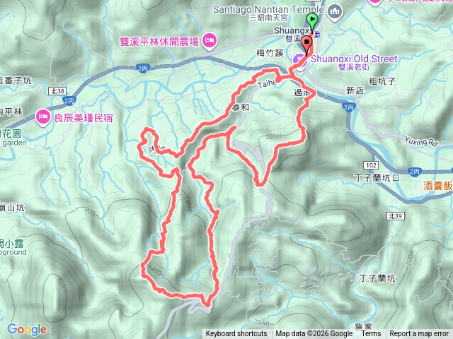 雙溪_梅竹蹊山_麻竹坑山_苕谷坑山_苕谷坑山東南峰(480峰)_苕谷瀑布_蝙蝠山預覽圖