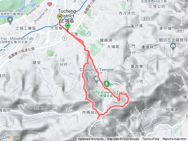 永寧站 朝山步道 火焰山步道 天上山步道O型一圈