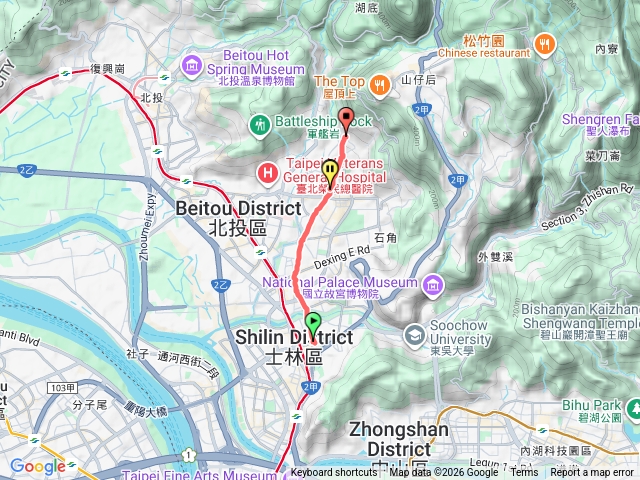 中山南北路II(中山北路五段[中正路]到七段[天母古道])
