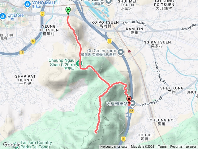香港蠔殼山-四排石山4連山蹤走
