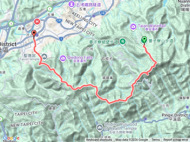 姜子寮山，鳥嘴尖，石硿大崙，581峰，耳空龜山，四分尾山，大尖山。2026-04-19預覽圖