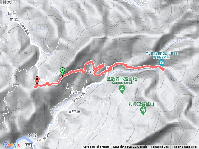 錦山 鴛鴦谷瀑布