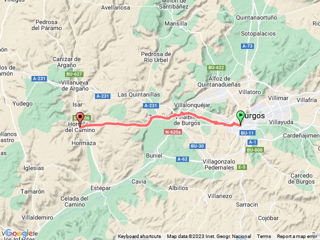 法國之路D15-Burgos →Horhillnos