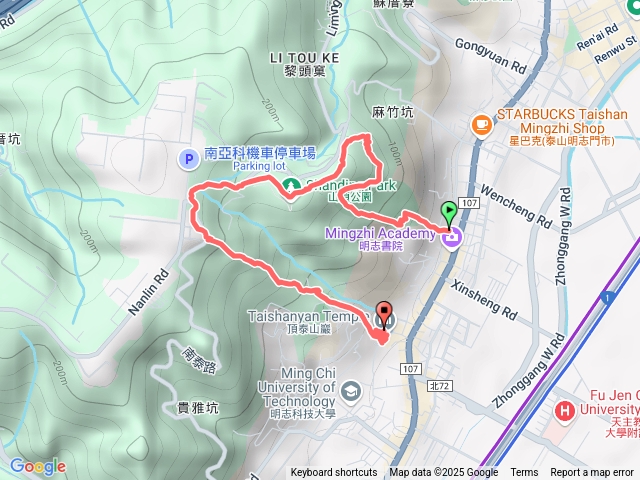 義學坑步道-山頂公園-南亞-崎頭步道-頂泰山巖O型環狀健走