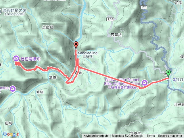 牡丹車站到三貂嶺瀑布群預覽圖