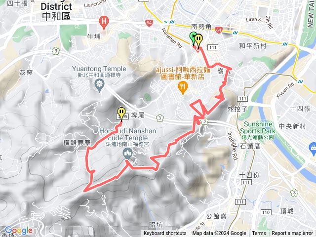 113/6/11(二)趴趴go:捷運南勢角站~光明頂~小百岳南勢角山~石龍洞觀音佛祖~紫竹寺~無極宮~華新街午餐(3.5小時)。集合:8:30南勢角捷運站4號出口預覽圖