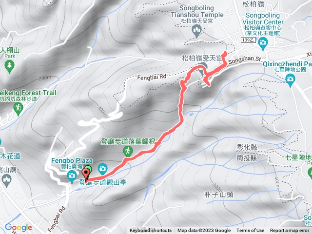 松柏嶺登廟步道上受天宮
