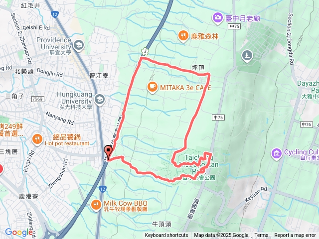 台中市沙鹿區登山健行自行車步道