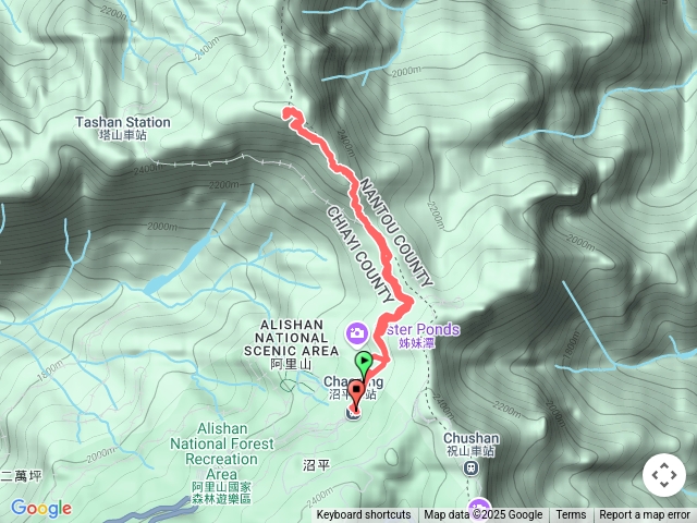 大塔山經過鐵路預覽圖