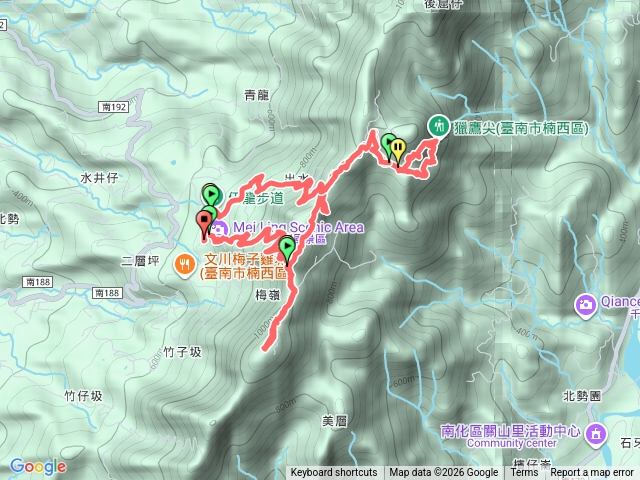 梅峰谷道-梅峰-竹子尖山-獵鷹尖-伍龍步道之O型環