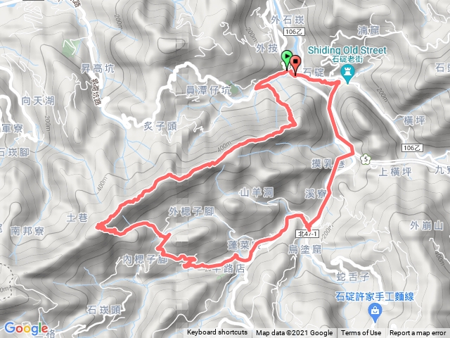 2021-8-22筆架山O型（石碇登山口