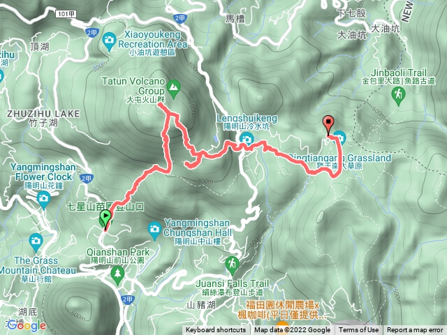 苗圃-七星山主峰-東峰-冷水坑-擎天崗